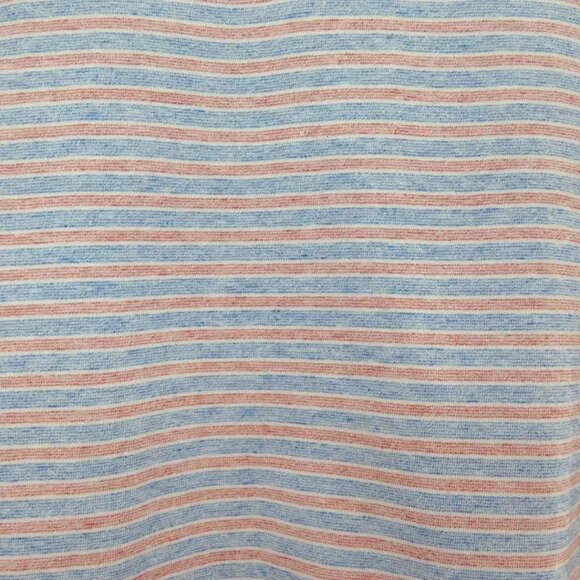 Faherty Striped Red White Blue Polo Shirt M Coastal Preppy Retrocore Summer Surf